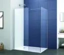 Frameless Walk-In Shower Screen, 8mm Tempered Safety Glass, Chrome Aluminum Profile — JAJ WJ119